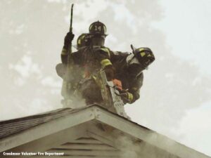 Creedmor NC firefighters during roof operations