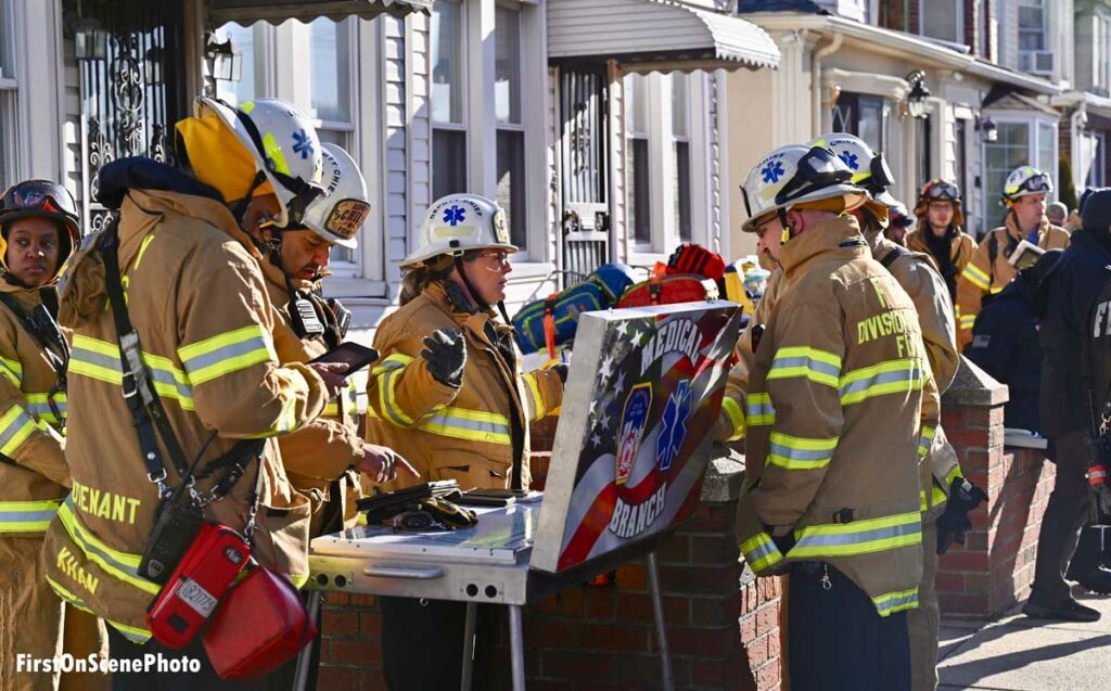 FDNY EMS command post at Queens fire