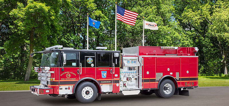 Baltimore County Pierce fire truck