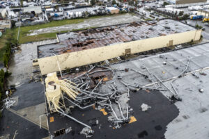 California storm possible tornado building damage