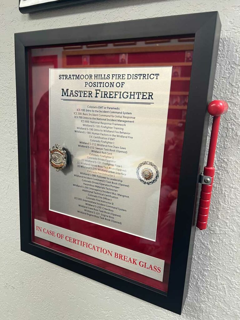 Master Firefighter shadowbox