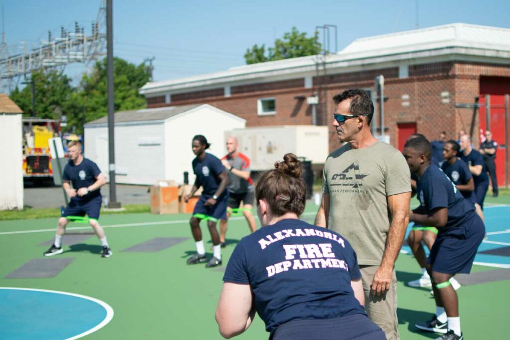 o2x coordinator works with Alexandria firefighters