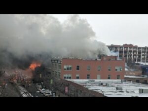 Buffalo downtown fire firefighter missing