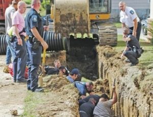 Trench rescue work