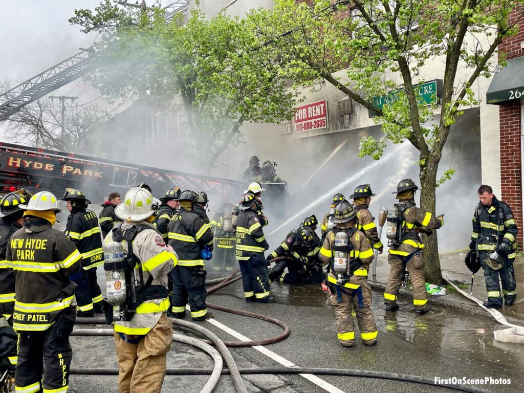 Firefighters respond to fire in mixed occupancy in Floral Park, New York