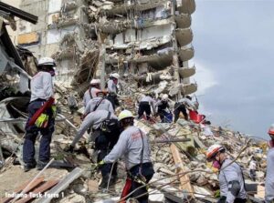 Indiana Task Force 1 members assist at the 2021 Surfside condominium collapse