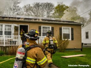 Firefighters at Troy New York house fire