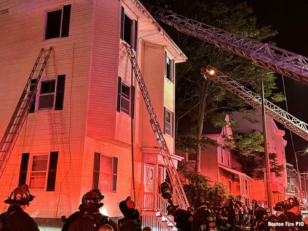 Boston fire Adams Street Dorchester rescue