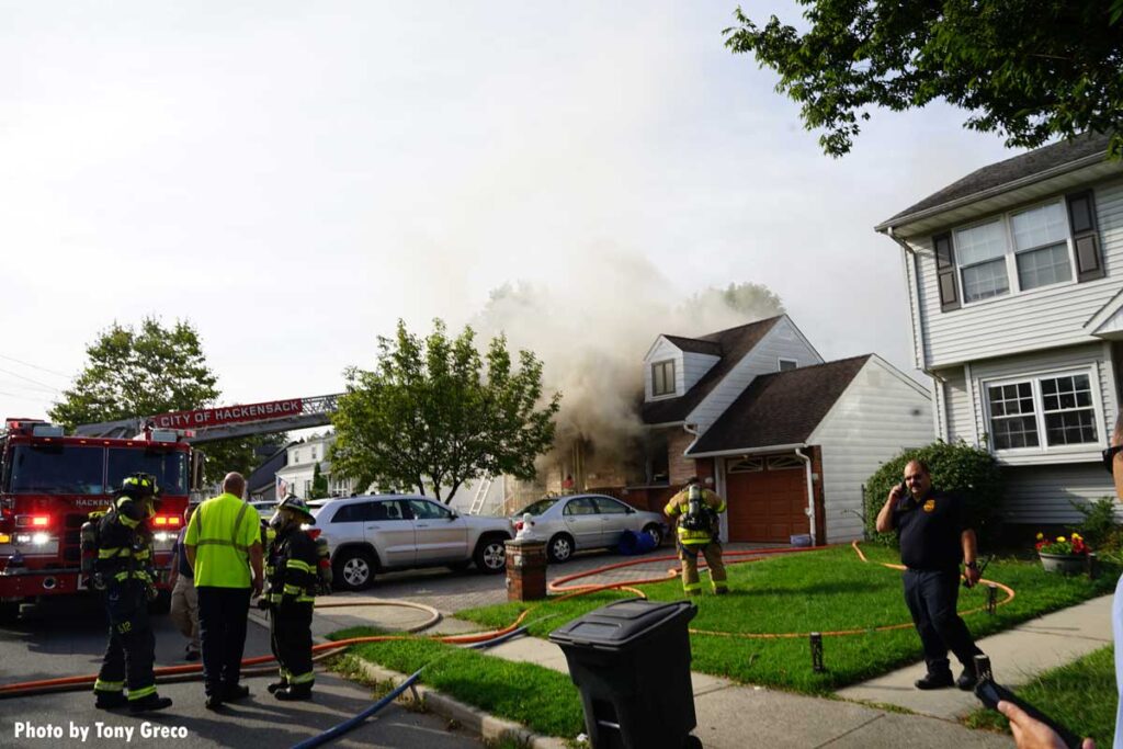 Firefighters on scene at Rochelle Park fire