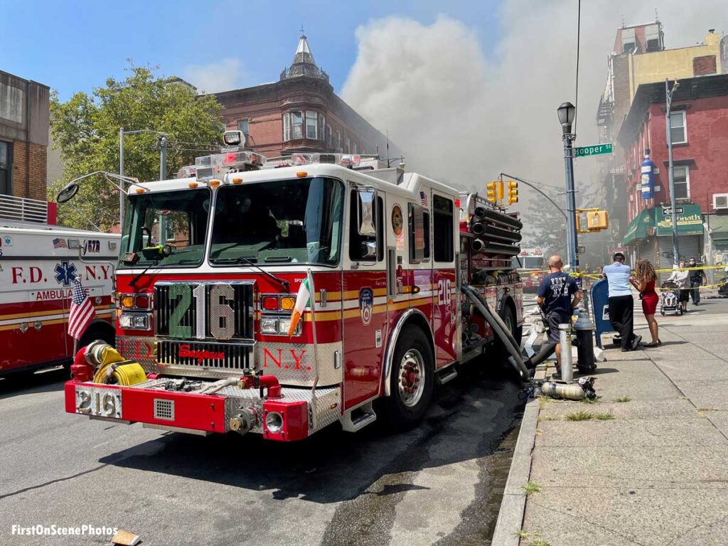 Seagrave FDNY fire apparatus 216 at Brooklyn fire