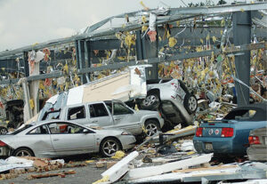 Destruction from tornado