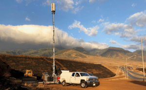 FirstNet SatCOLT (Satellite Cell on Light Truck) in Lahaina, Maui