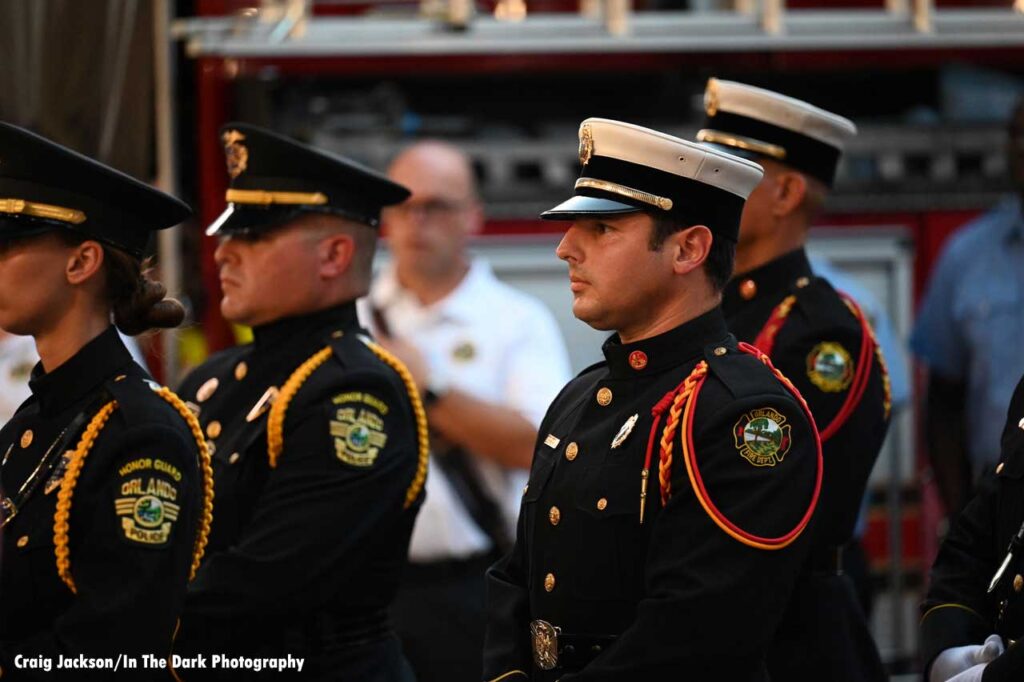 Orlando Florida firefighters at 9/11 ceremony