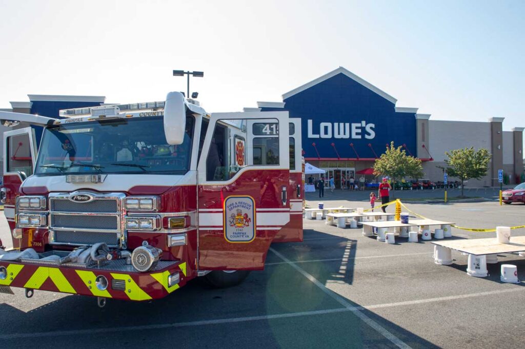 Lowe's Fairfax Virginia fire truck