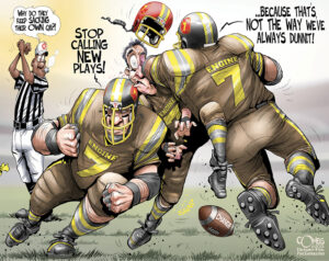 Firefighters as football players