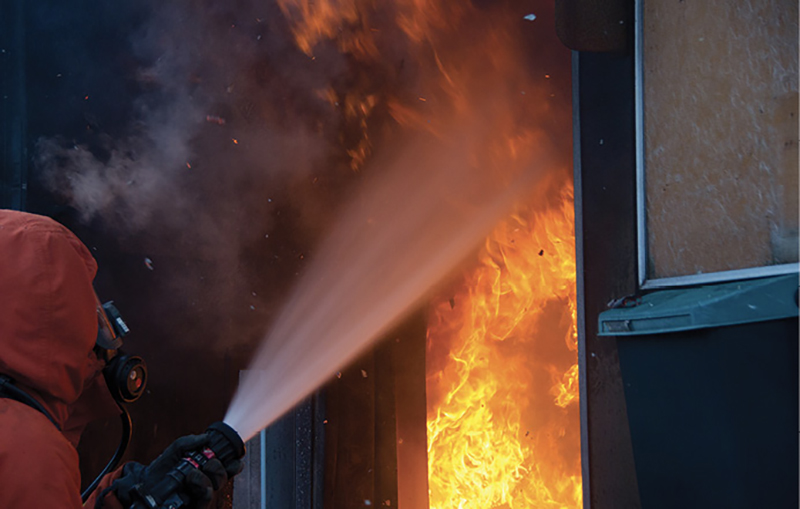 Fire suppression using water