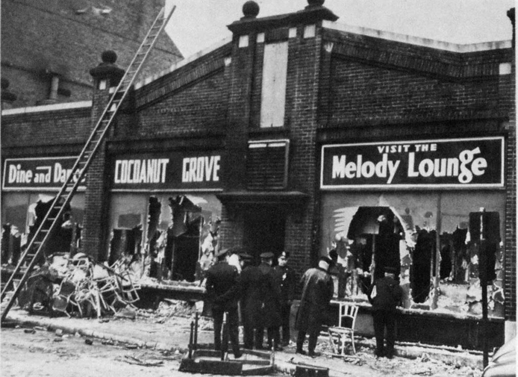 Ladders outside Cocoanut Grove nightclub