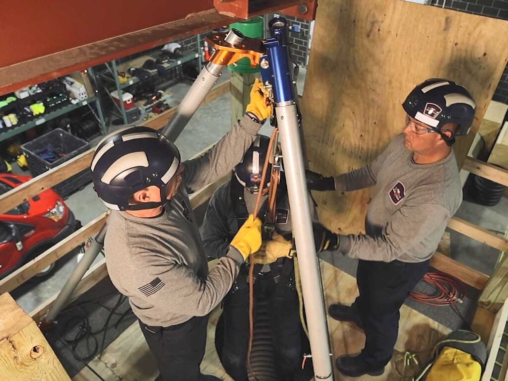 Todd Tayldor on fall arrester for belay