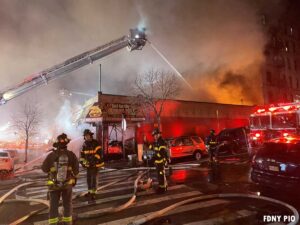 Five-alarm fire in Kingsbridge Bronx FDNY