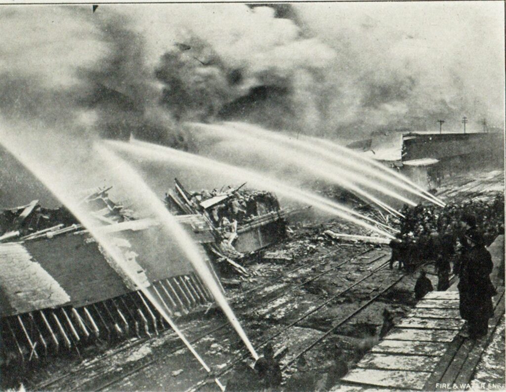 Firefighters at Chicago stockyards fire that killed 21 firemen