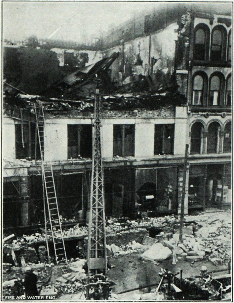 General view of firefighters killed in Chicago 1924