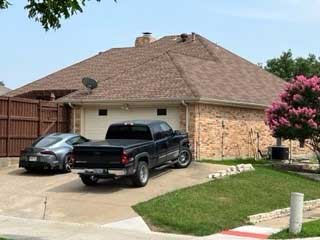 Garage on modern home