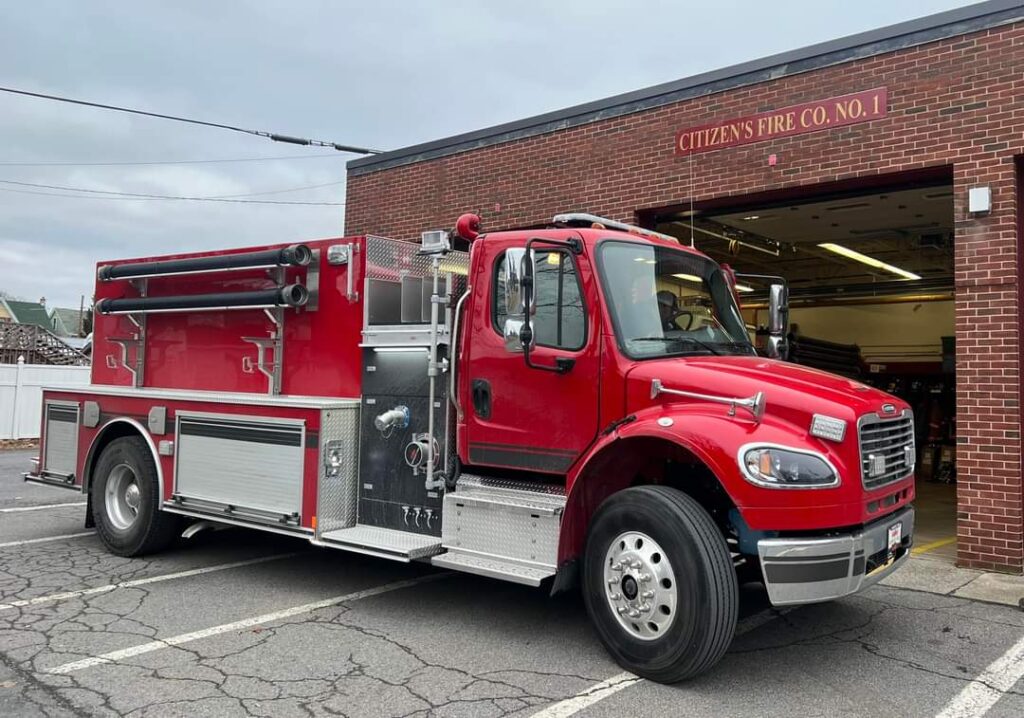 Midwest Fire Tanker pumper tanker built for the Citizens Fire Company Pennsylvania