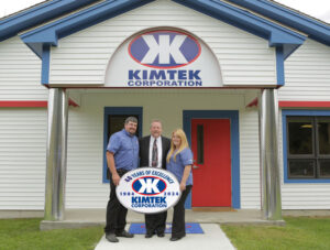 (Left to right) KIMTEK VP/COO Dan Cummings, CEO/President Kimball Johnson and VP/CFO Chelsea Johnson Cummings.