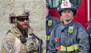 Green beret and firefighter