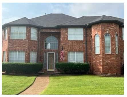 Large window above door