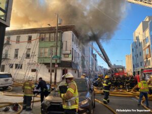 Philadelphia firefighters at Francisville fire