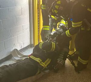 Suffolk firefighters training on Mayday drags