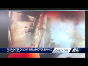 Williamstown Kentucky flashover collapse firefighter injured