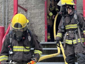 Vancouver BC firefighers in turnout gear