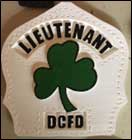 DC fire department lieutenant helmet frontispiece