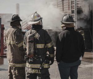 D.C. firefighters and fire chief