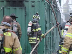 Firefighters training at FDIC International