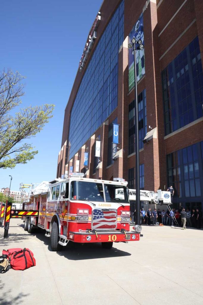 Tower ladder positioning at FDIC 2024