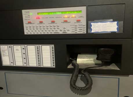 Building communication system in alarm panel