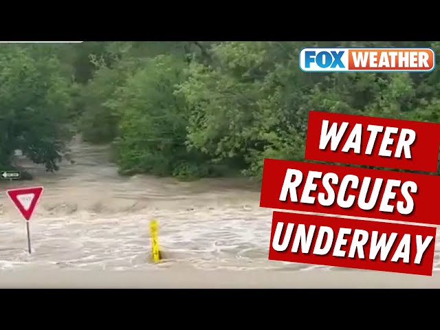 Kirbyville Texas flooding water rescues