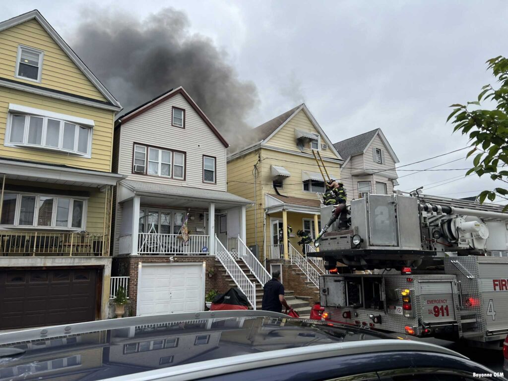 Bayonne New Jersey fire with rescue