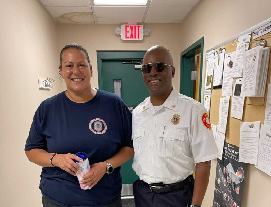 Larry Conley and another firefighter