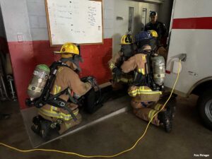 Firefighters conduct RIT training