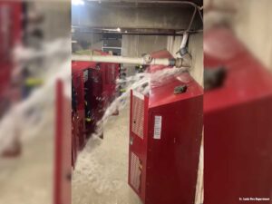 Basement of St. Louis Engine House 29 flooding