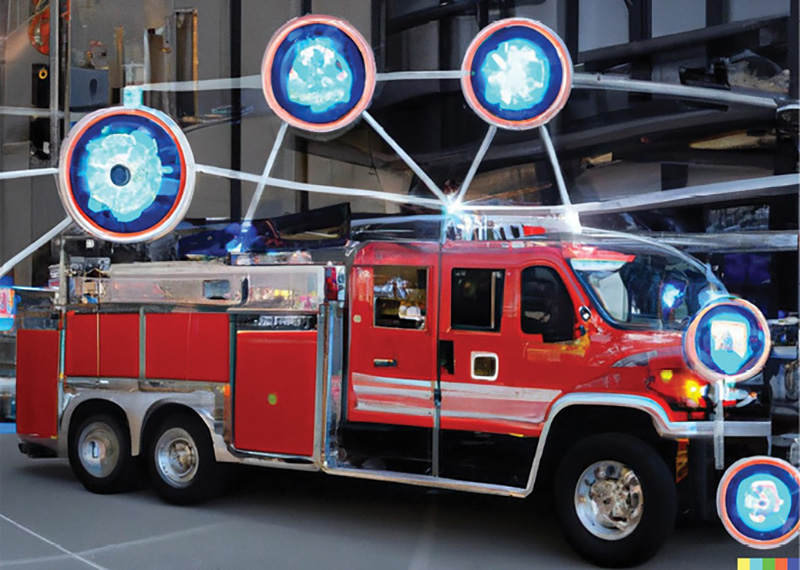 AI generated image of fire truck