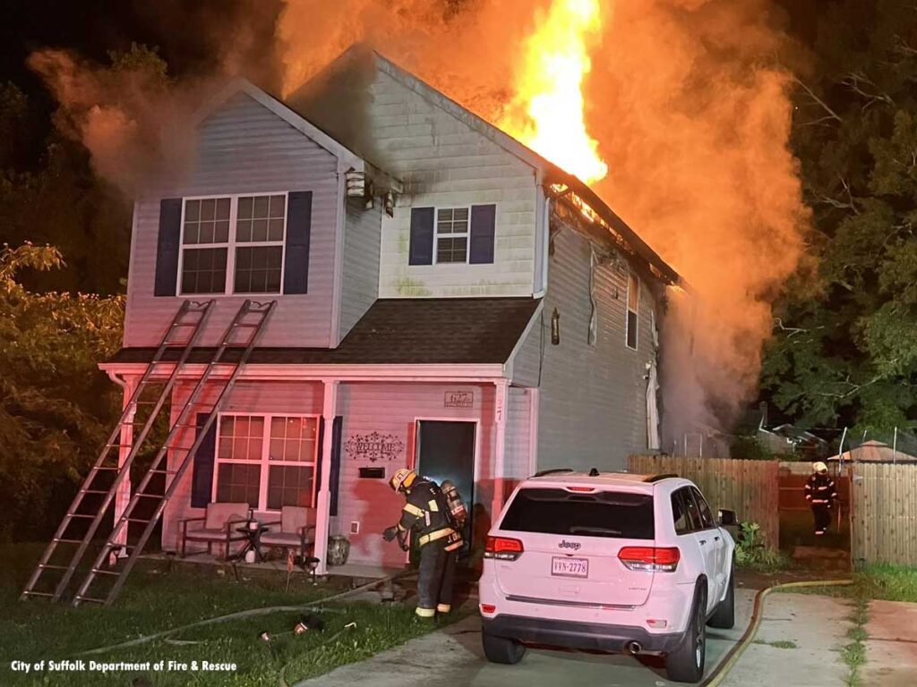 Suffolk firefighters respond to house fire