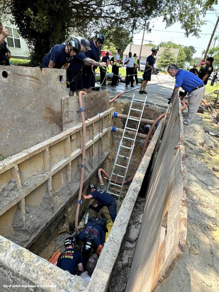 Confined space trench rescue Suffolk