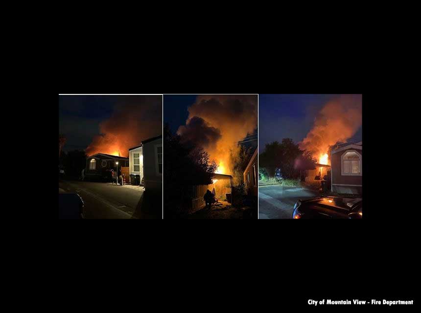 Mountain View mobile home fire