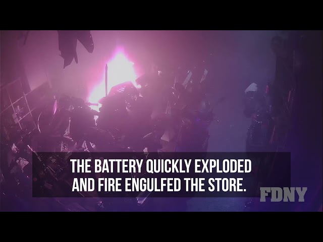 FDNY lithium-ion battery fire Queens store