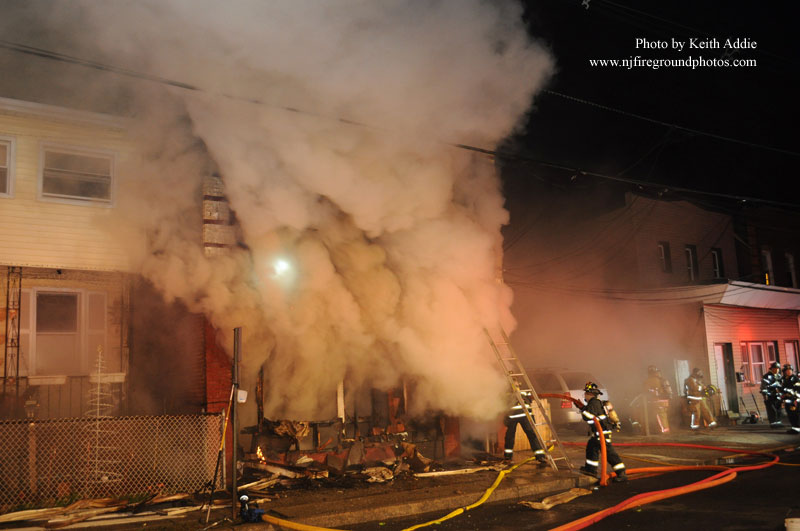 Firefighter Seriously Injured in NJ Dwelling Fire. Photo by Keith Addie.